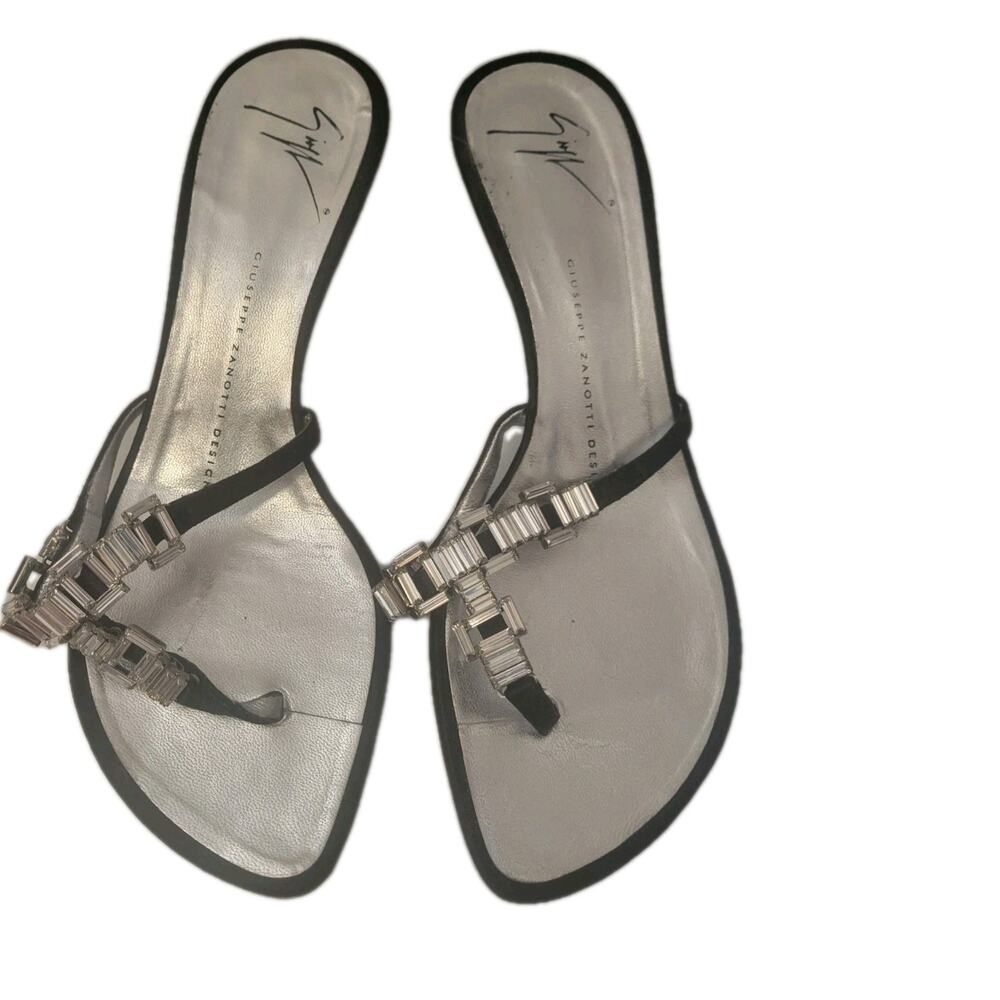 Giuseppe Zanotti Kitten Heel Jeweled Sandals Size 8 B
